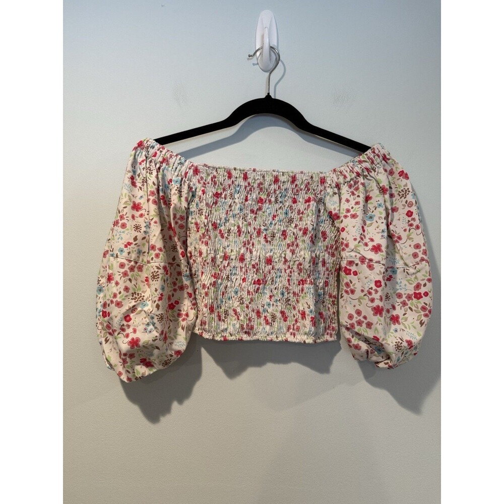 NEW Sokee Collective Top Small Smocked DitsyFloral Coquette Romantic Travel Twee